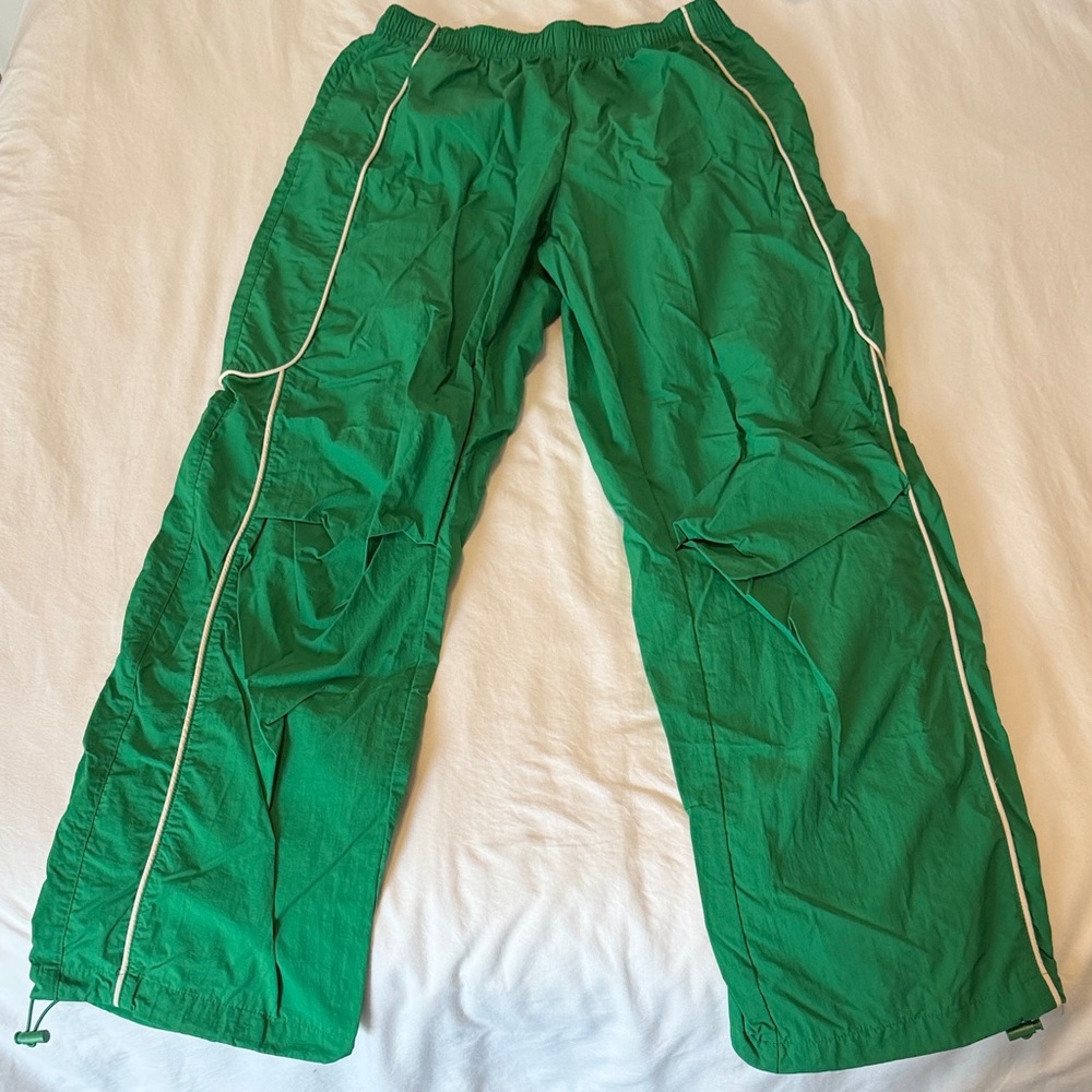 BDG Green Track Pants with White Accents